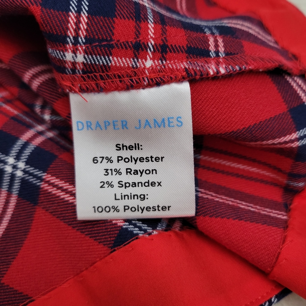 Draper James Angie Check Bow Waist Love Circle Dress Holiday Check Plaid DRW0601 - Picture 9 of 12